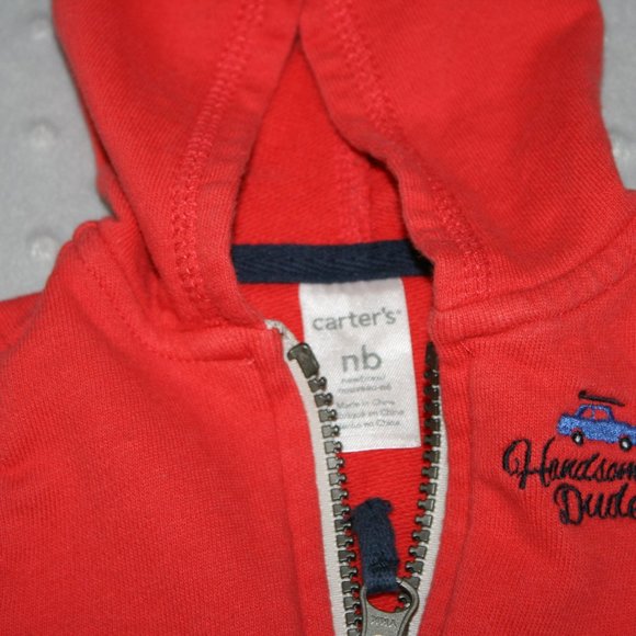 4/$20 Baby boy Carter's hoodie car newborn - Picture 12 of 13